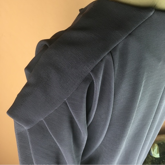 Vintage MaxMara Gray Draped Knit Dress - Small - Picture 9 of 13